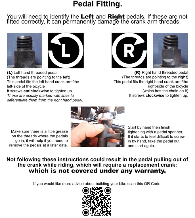 Pedal Threading Information