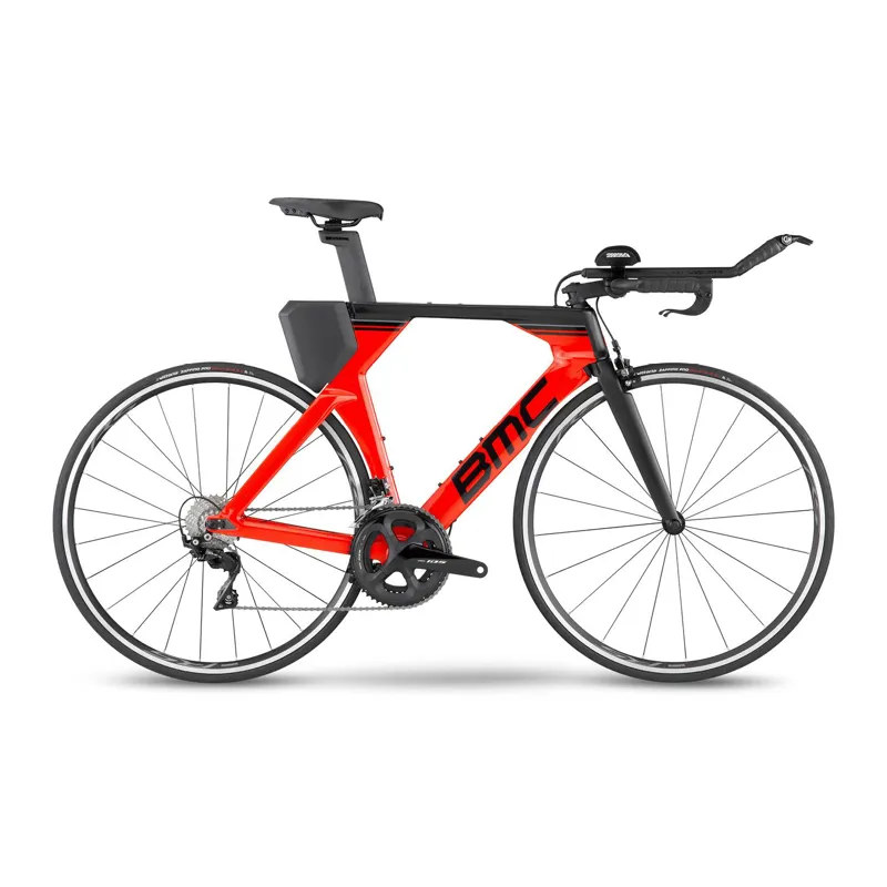 BMC Timemachine One 105 TT Bike in Neon Red Black