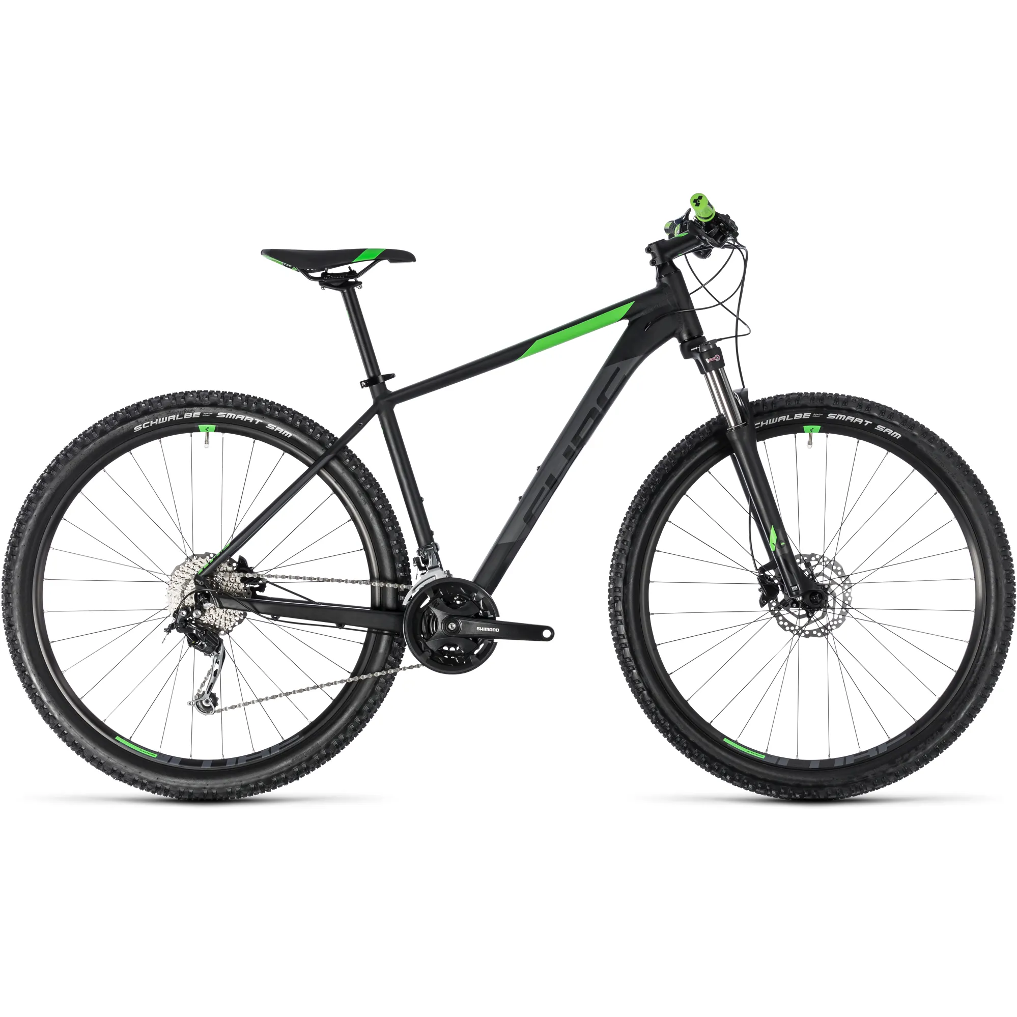 2018 Cube Aim SL Hardtail Mens Mountain Bike in Black Green