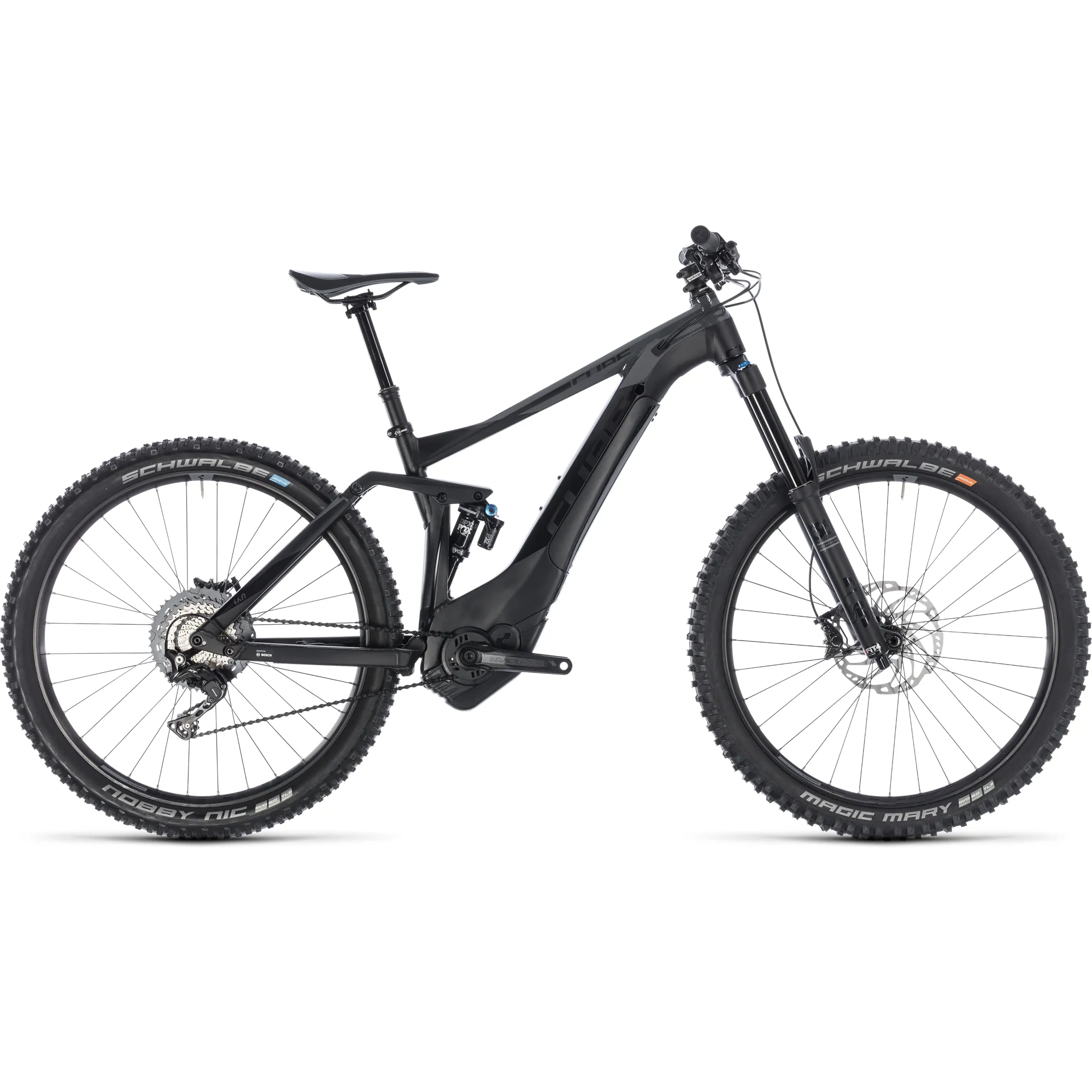 2018 Cube Stereo Hybrid 160 SL 500 Full Sus E Mountain Bike Black