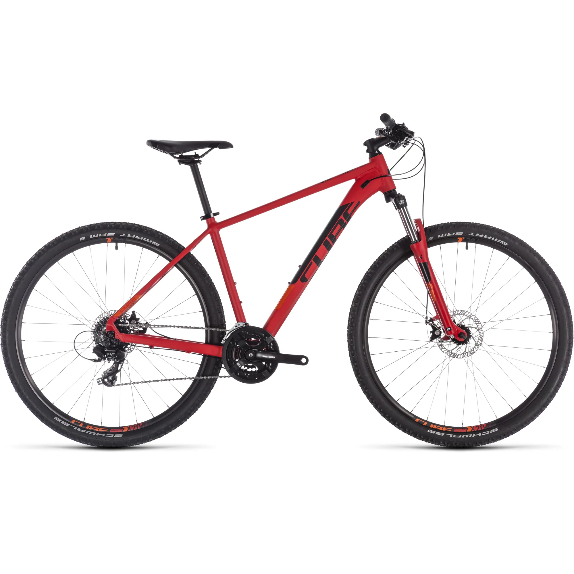 2019 Cube Aim Hardtail Mountain Bike in Red