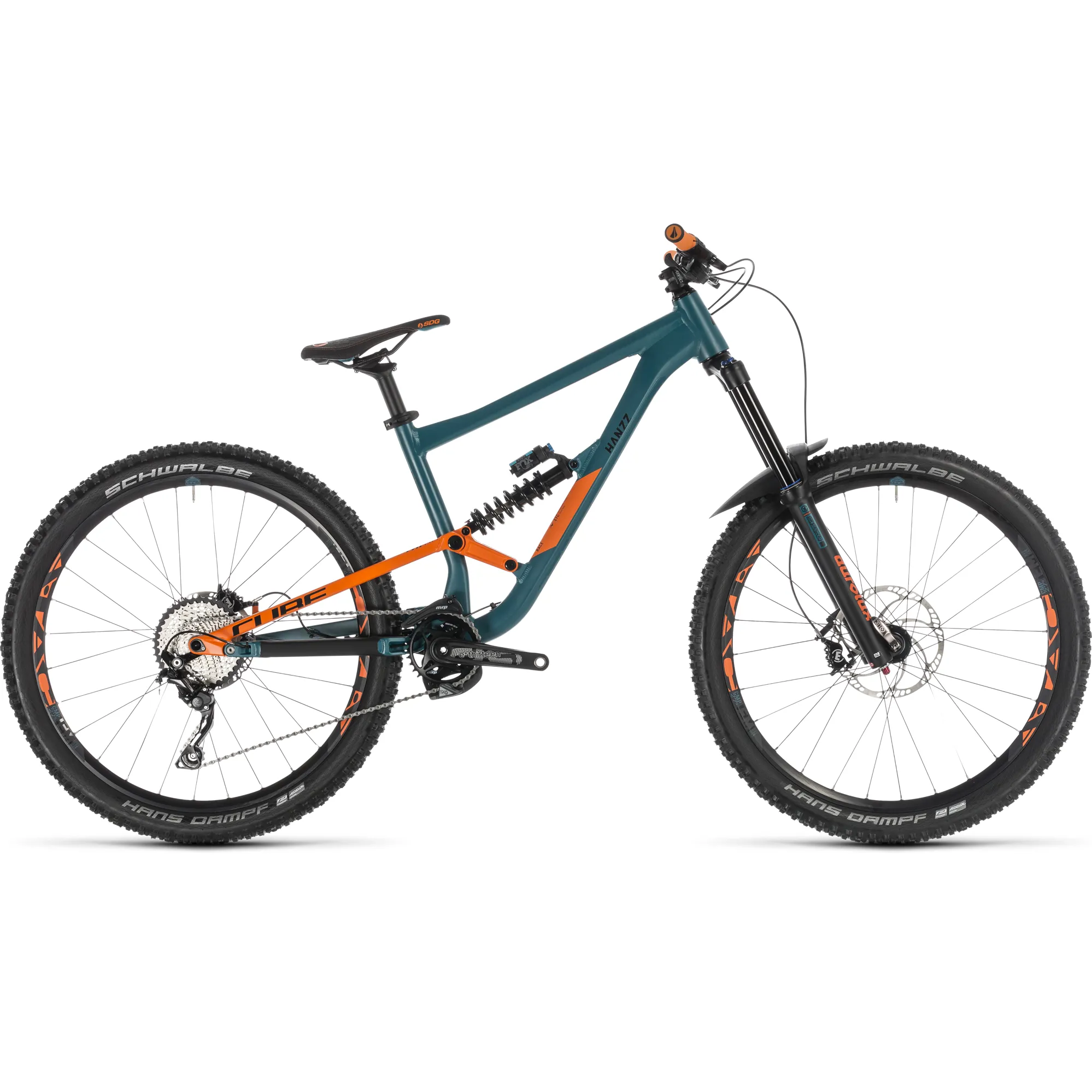 2019 Cube Hanzz 190 Race 27.5 Mens Full Suspension Mountain Bike Blue