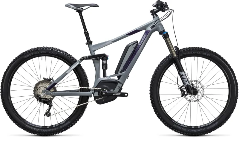 Cube Sting SL 500 140 27.5 inch E bike Full Suspension in Grey