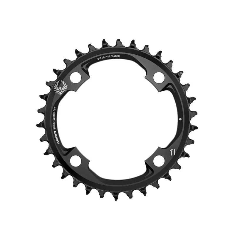 SRAM X Sync 2 104 bcd 34 tooth 12 speed Chainring in Black