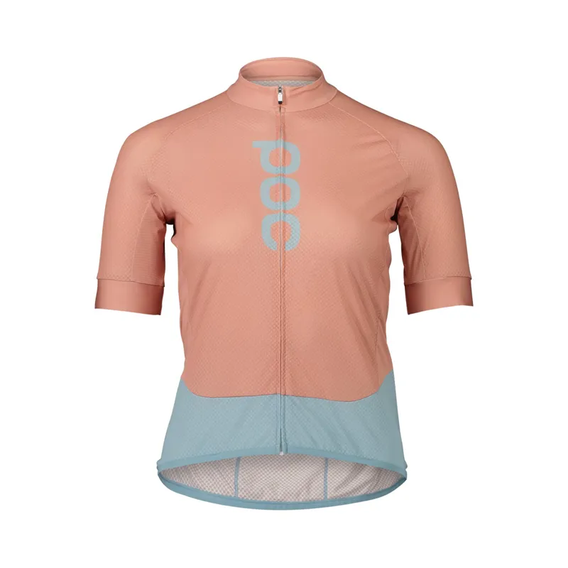 POC Essential Womens Road Logo Jersey in Rock Salt Mineral Blue