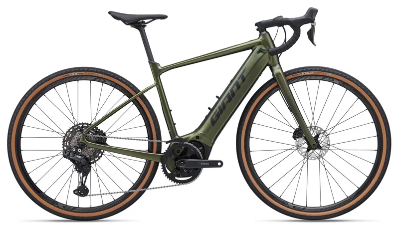 Giant Revolt E 1 Electric Road Bike in Phantom Green