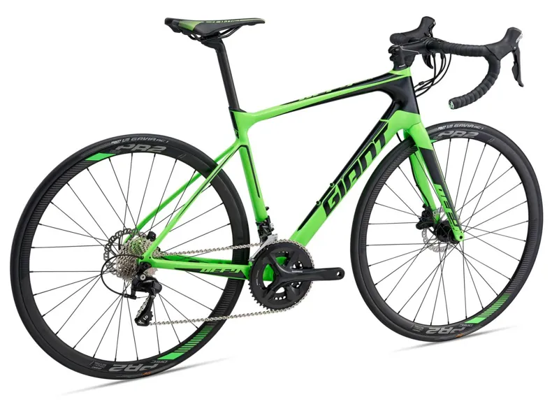 2018 Giant Defy Advanced 2 Endurance Bike In Neon Green Black