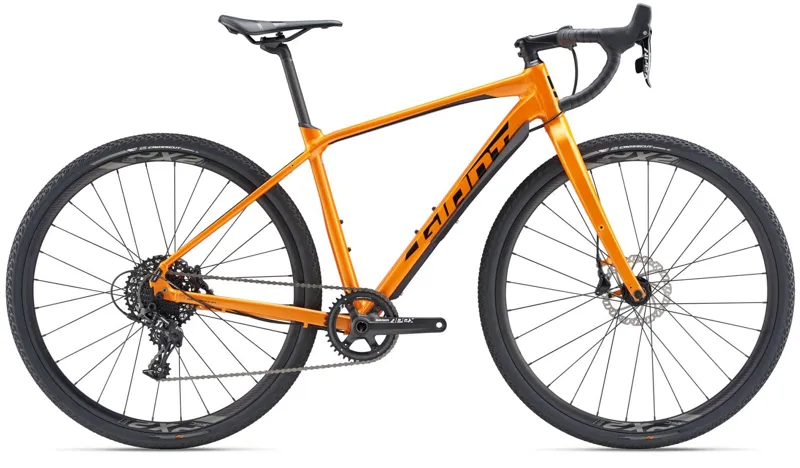 orange gravel bike