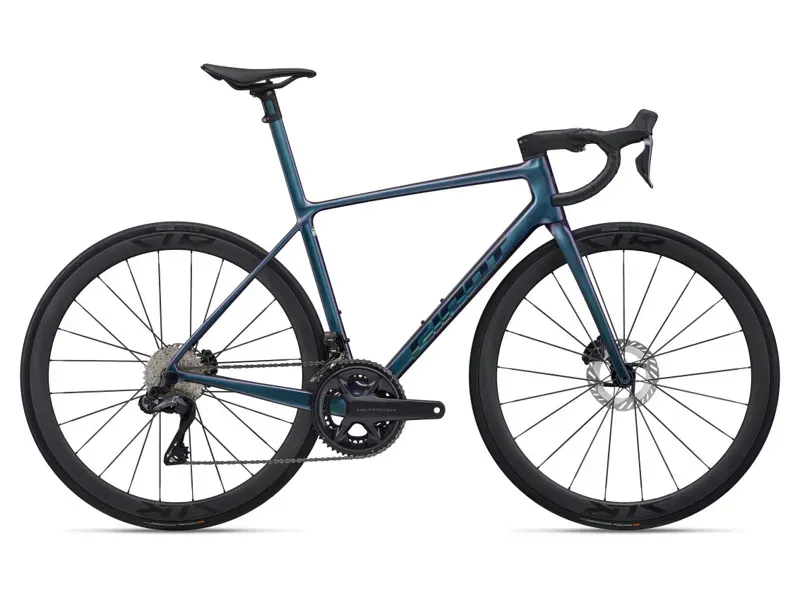 Giant TCR Advanced SL 1 Road Bike In Gloss Blue Dragonfly Laser Foil