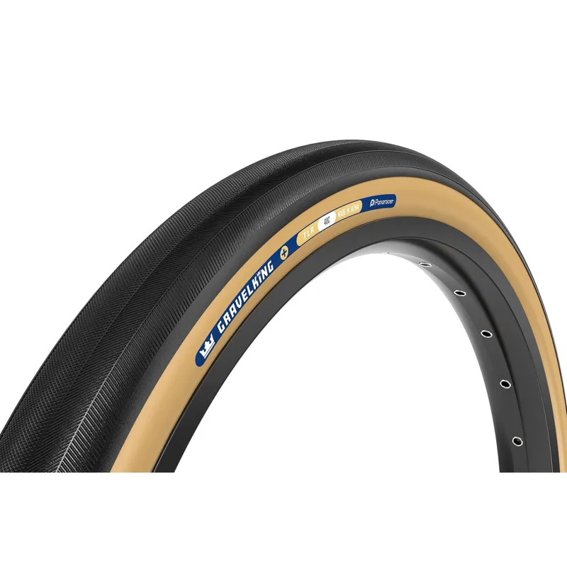 Panaracer Gravelking Slick Plus Tlr Gravel Tyre In Black Brown