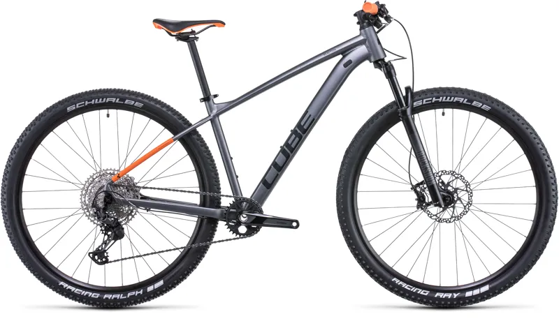 Cube Reaction Pro Aluminium Mountain Bike in Grey Orange