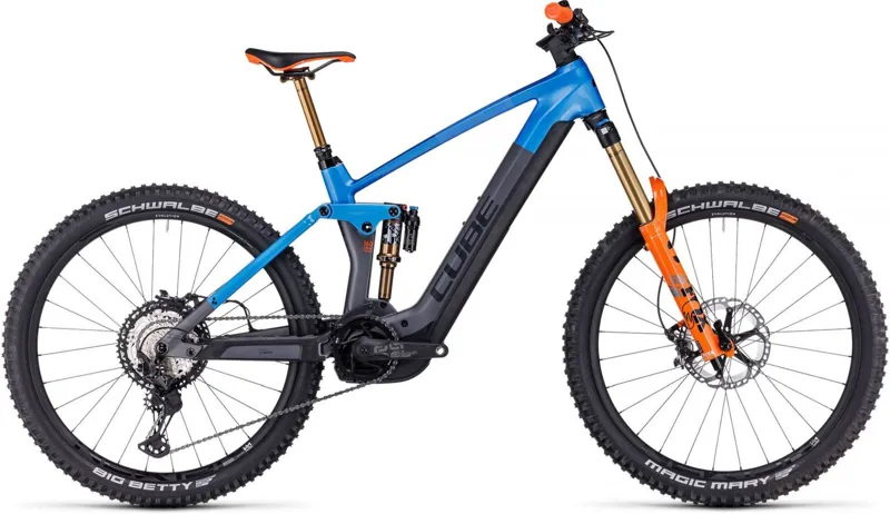 Cube Stereo Hybrid 160 HPC 750 Electric Mountain Bike in Action Team