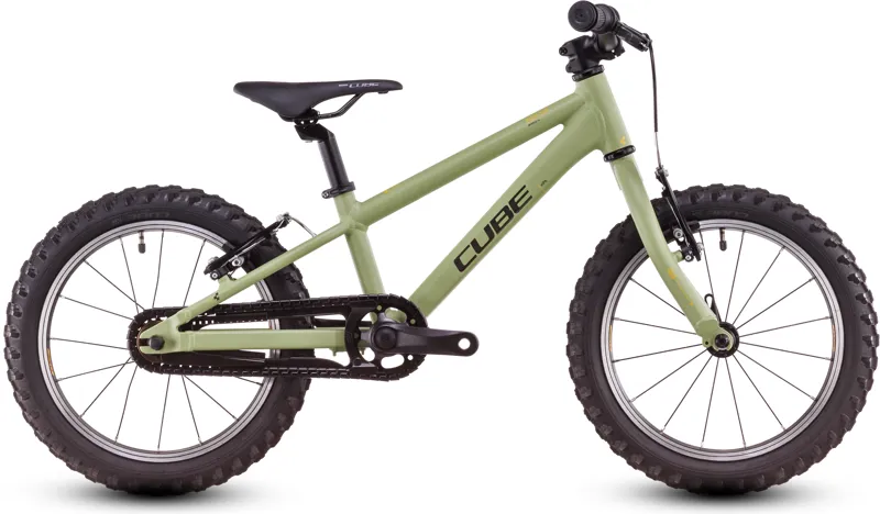 Cube Acid 160 Kids Bike in Light Olive Green