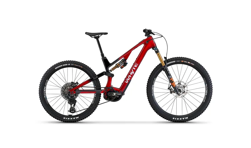 Whyte ELyte Evo Stag Works Full sus Electric Mountain Bike in Ruby Red