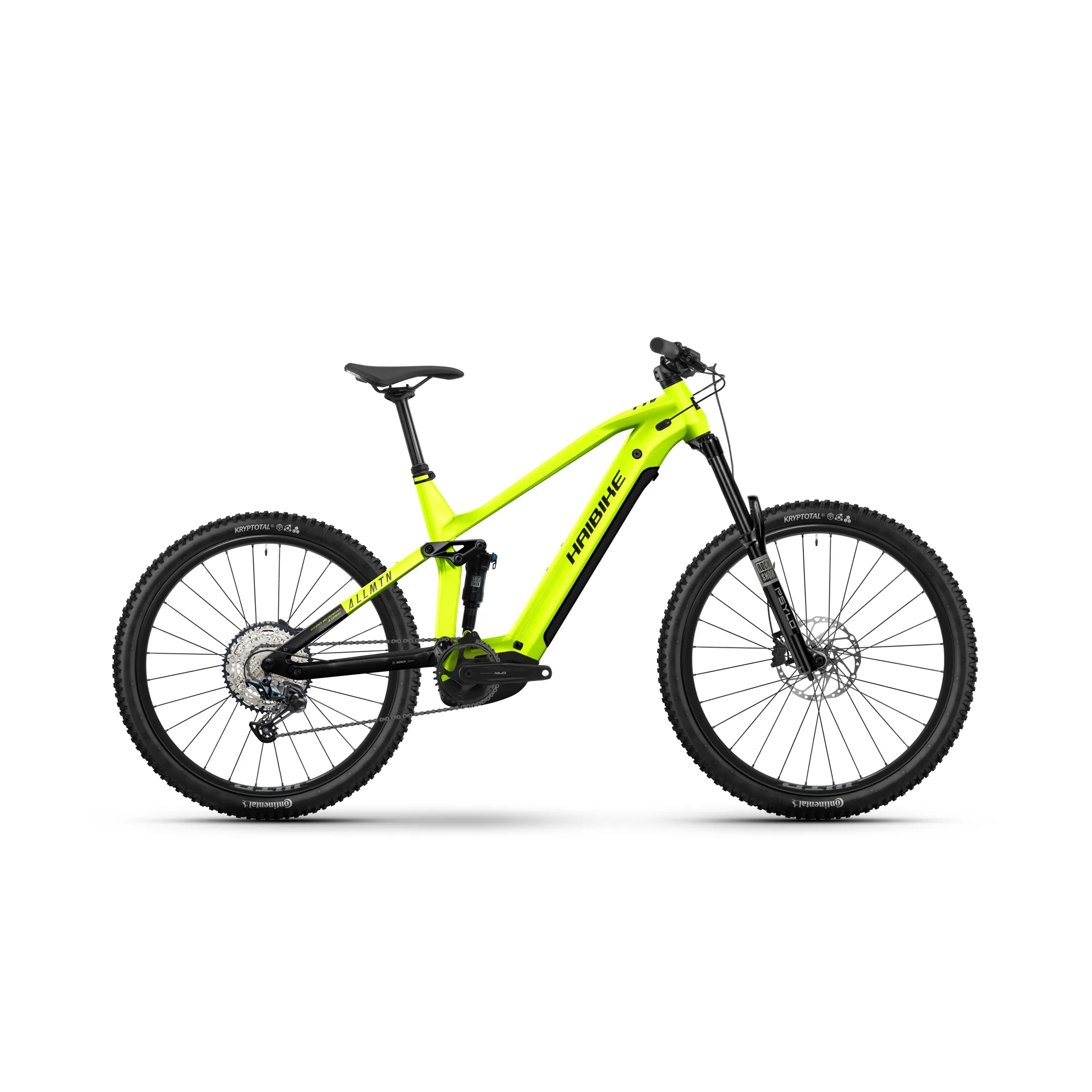 Haibike ALLMTN 6 Electric MTB in Nebular Lime Black