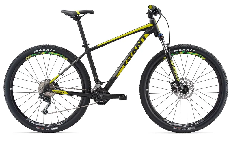 2018 Giant Talon 29er 2 Hardtail MTB In Yellow Black Charcoal