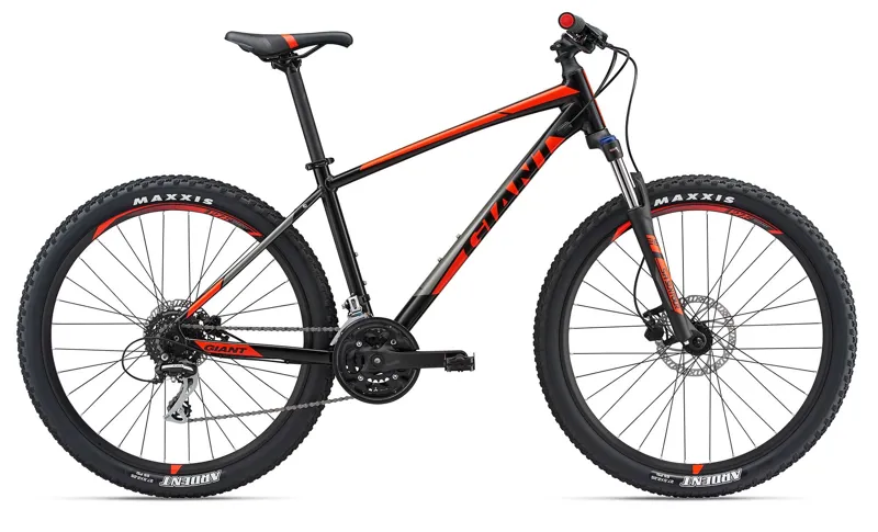 2018 Giant Talon 3 Hardtail MTB In Black Neon Red