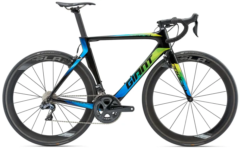 2018 Giant Propel Advanced Pro 0 Aero Bike in Black Blue Green