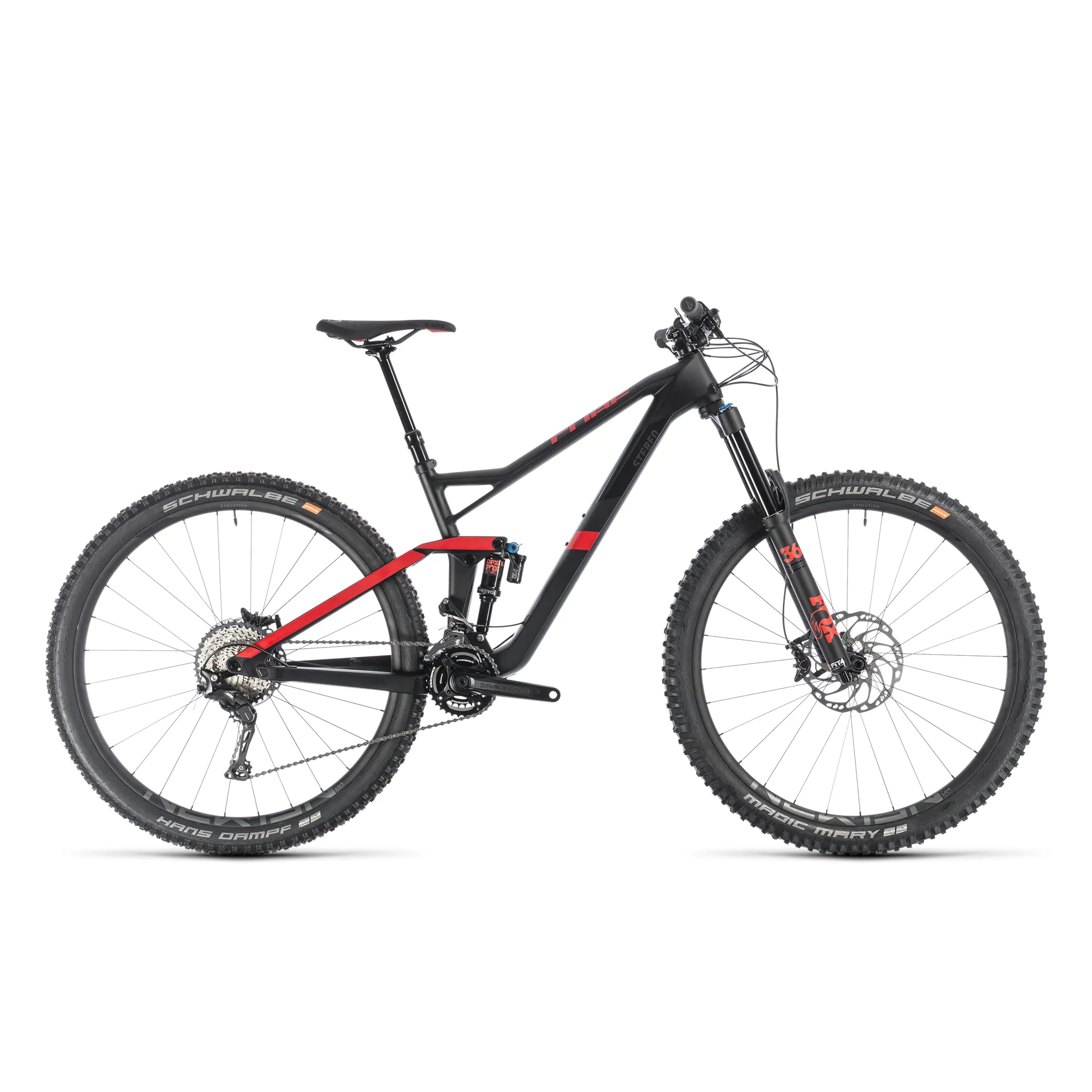2019 Cube Stereo 150 C 62 Race 29er MTB in Carbon Red
