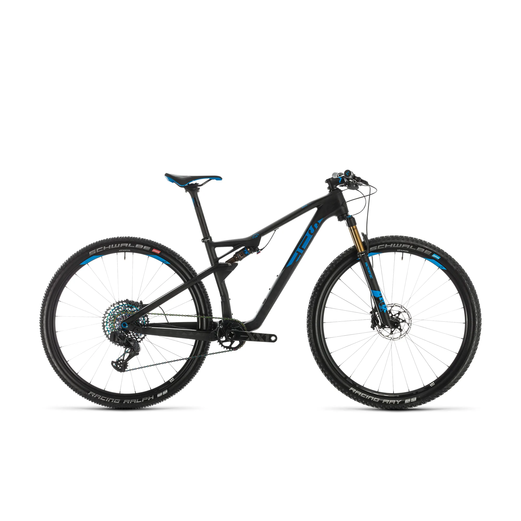 2020 Cube Ams 100 c 68 Slt Carbon FS Mountain Bike in Grey