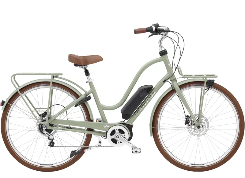 2022 Electra Townie Commute Go 5i Step Thru Med Electric Bike in Green