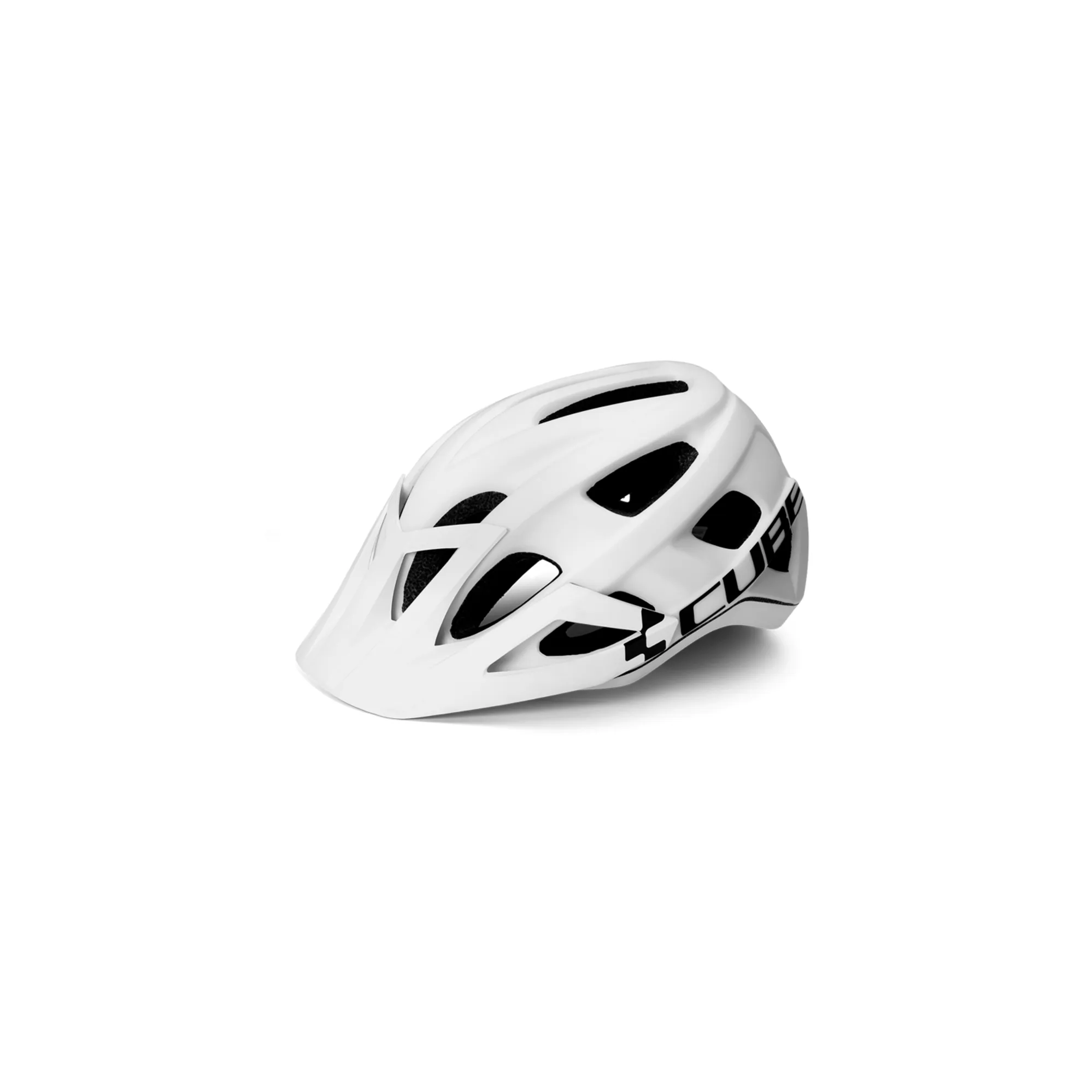 2019 Cube Am Race Mountain Bike Helmet in White