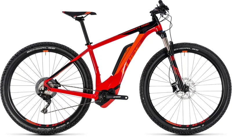 2018 Cube Reaction Hybrid Race 500 Mens E Mountain Bike in Red