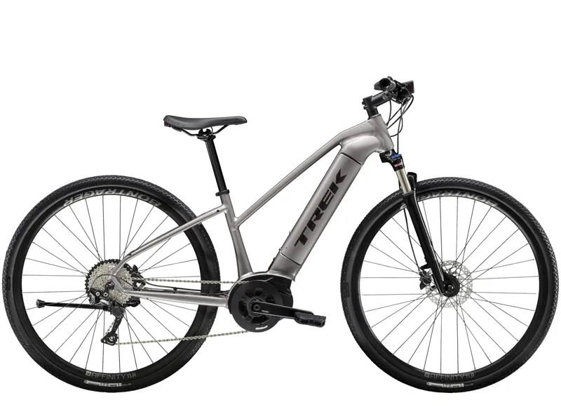 2019 Trek Dual Sport WSD Womens Hybrid ebike in Grey
