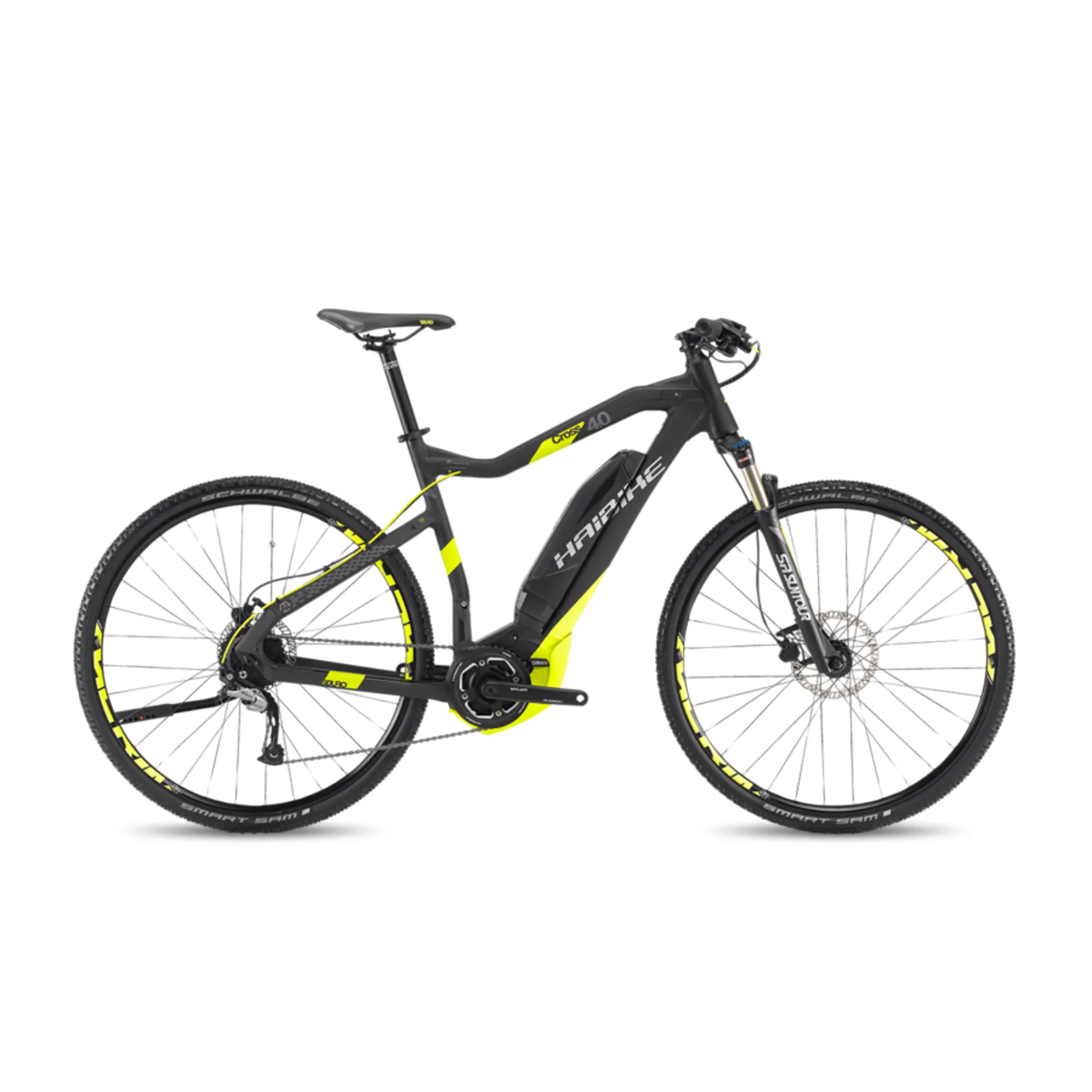 HaiBike SDuro CROSS 4 Hybrid Electric Bike in Black Green