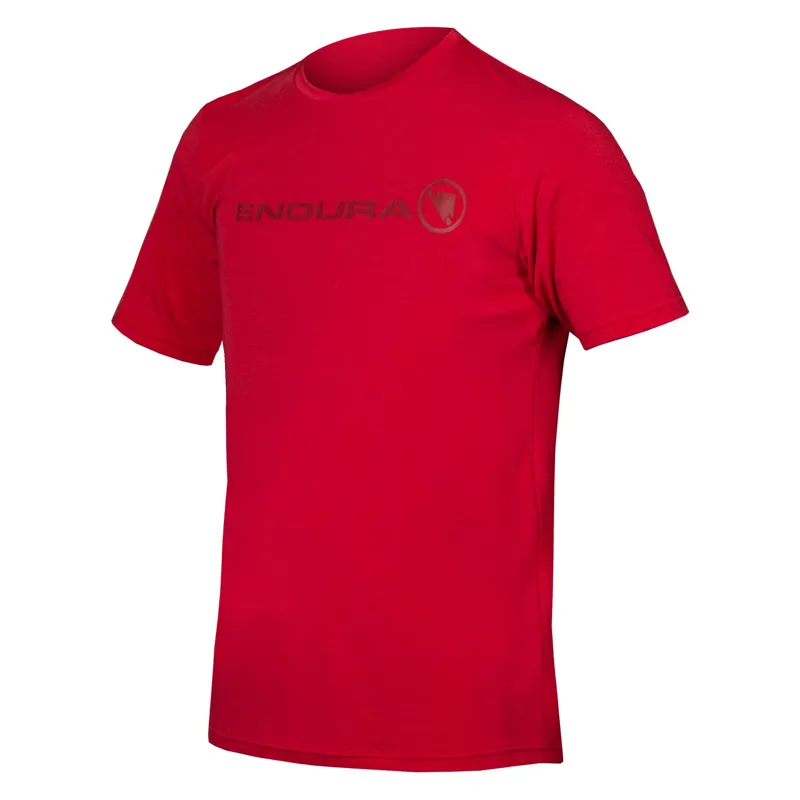 Endura SingleTrack Merino T Rust Red