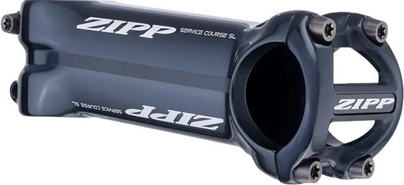 Zipp Stem Service Course SL 6 and 17 Deg Polished Black 130mm