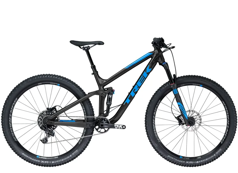 trek black and blue bike